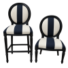 Chaise de style élégant noir et blanc