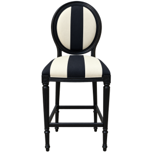 Chaise de style élégant noir et blanc