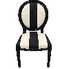 Chaise de style élégant noir et blanc