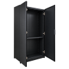 Grande armoire métallique noire à 2 portes
