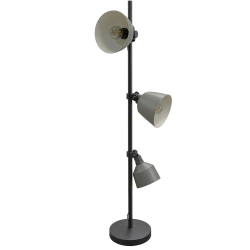 Lampadaire sur pied 3 spots orientables – Gris